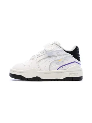 Baskets Blanc/Violet Garçon Puma Slipstream 1