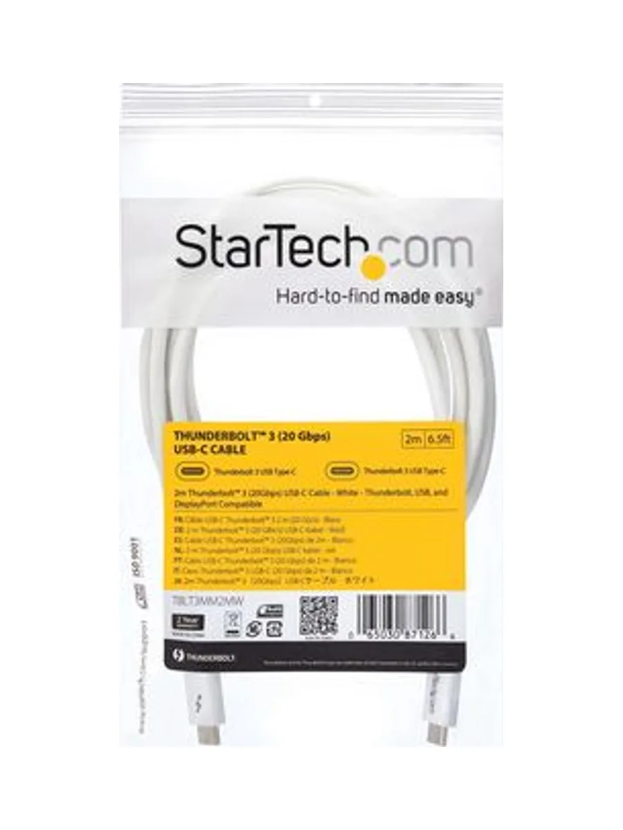 2m Thunderbolt 3 Cable 20Gbps - White 8