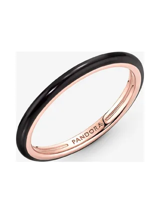 Pandora - Bague Émaillé en plaqué or rose 14 carats noir 3