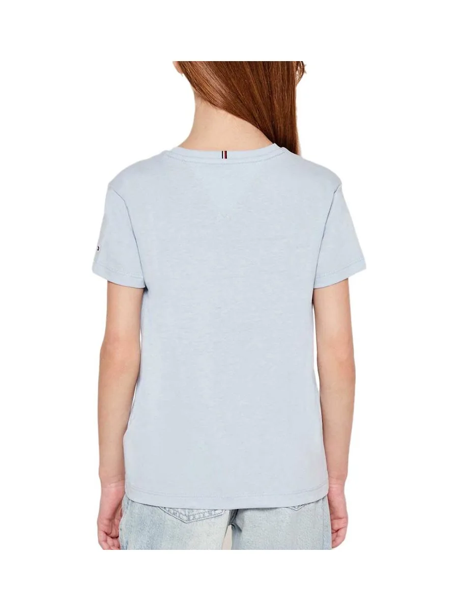 T-Shirt Bleu Clair Fille Tommy Hilfiger Script 3
