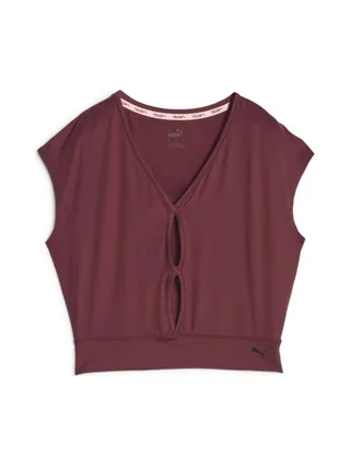 T-shirt Bordeaux Femme Puma Stud Yog 1