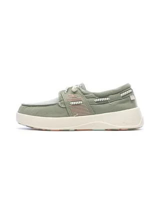 Chaussures bateau Vert Femme TBS Cotton Canvas Argile 1
