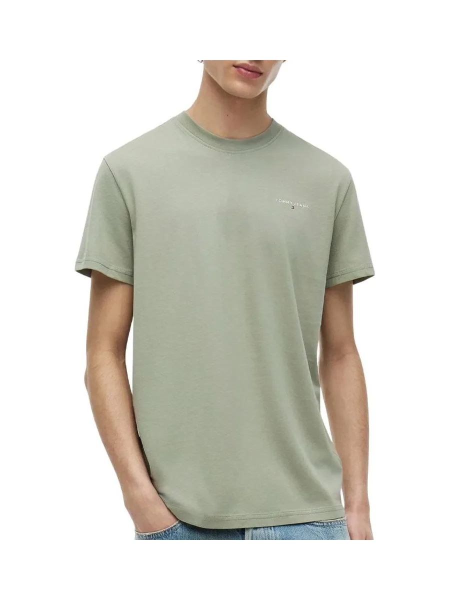 T-shirt Vert Clair Homme Tommy Hilfiger Tjm Slim Linear 2