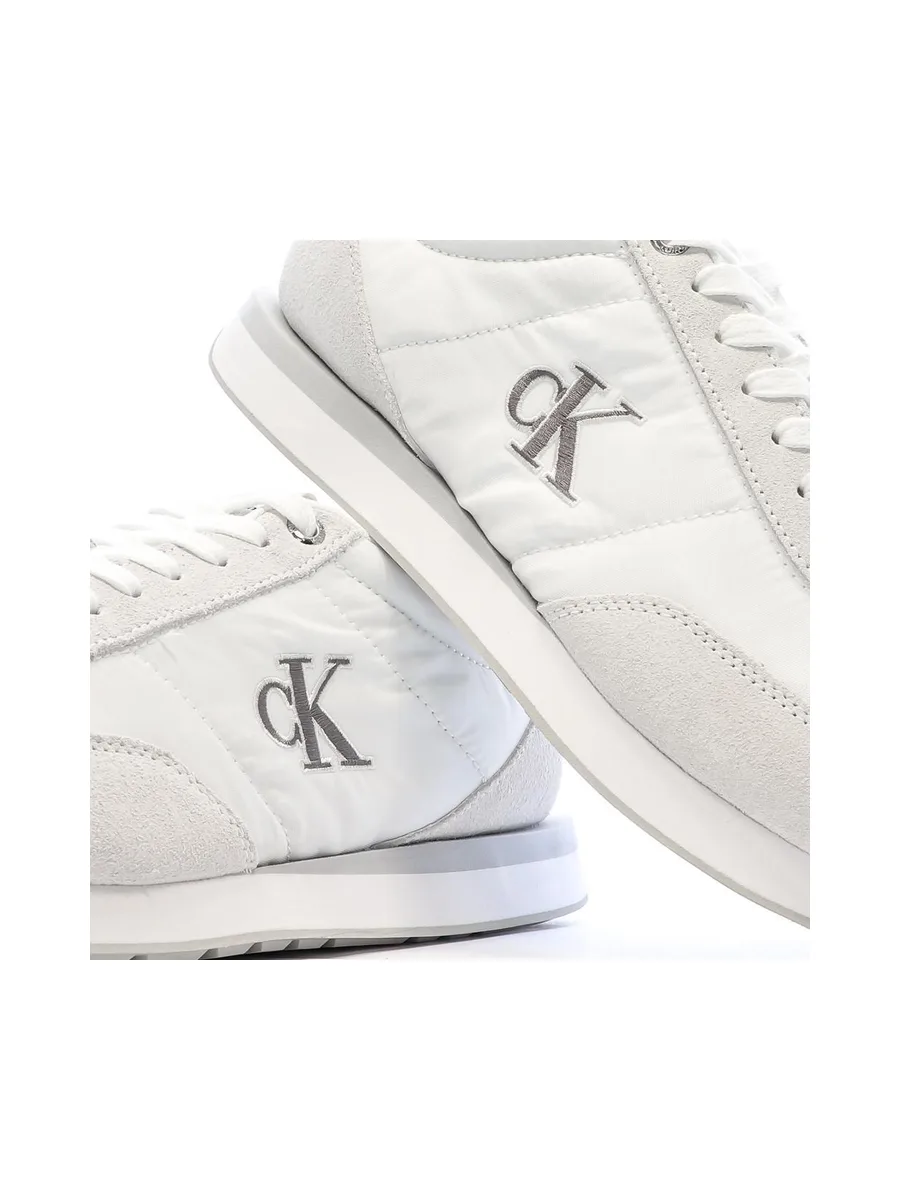Baskets Blanc/Gris Homme Calvin Klein Jeans Retros 8
