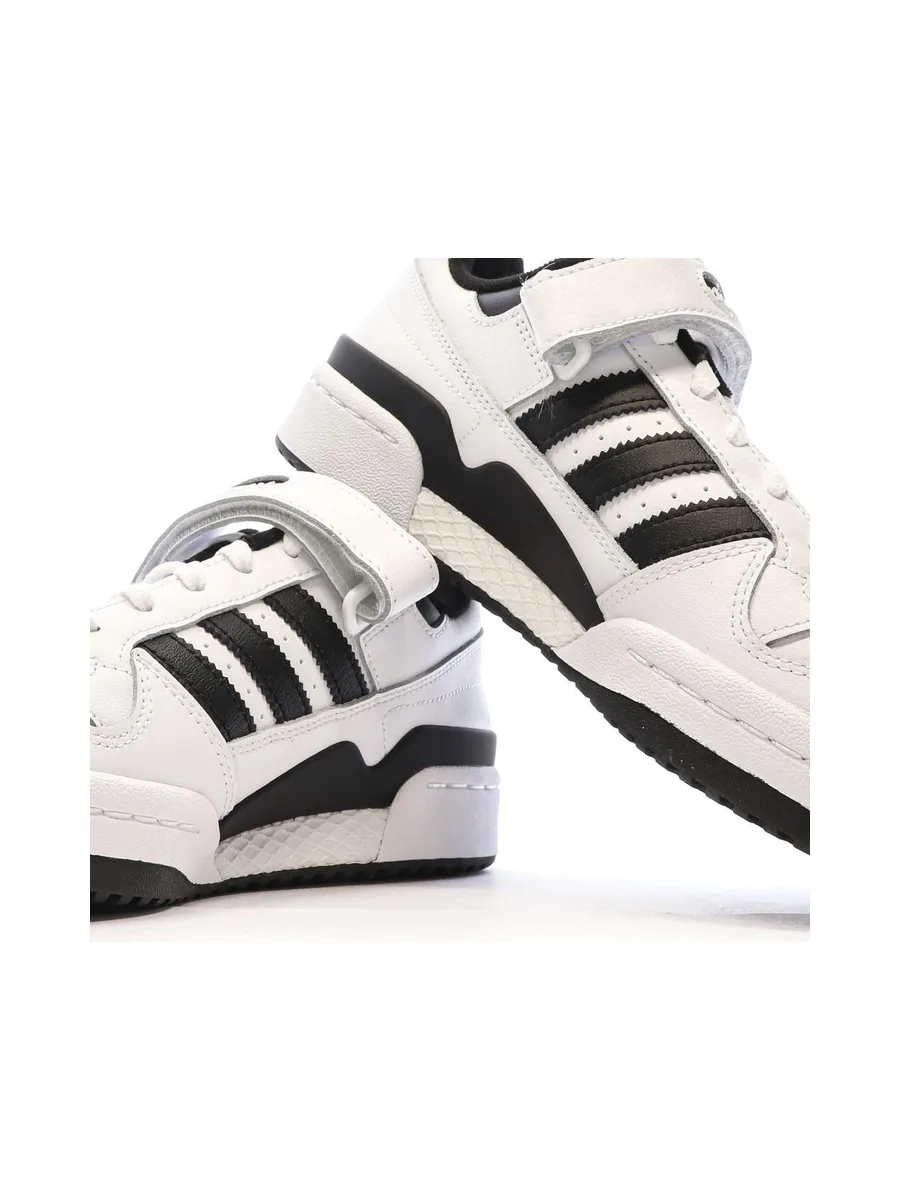 Baskets Blanches/Noires Homme Adidas Forum Low 8