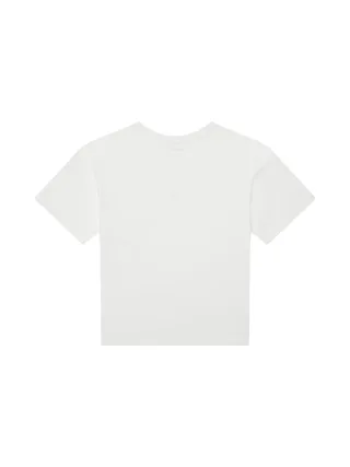 T-shirt Blanc Fille Calvin Klein Jeans Ck Logo 2