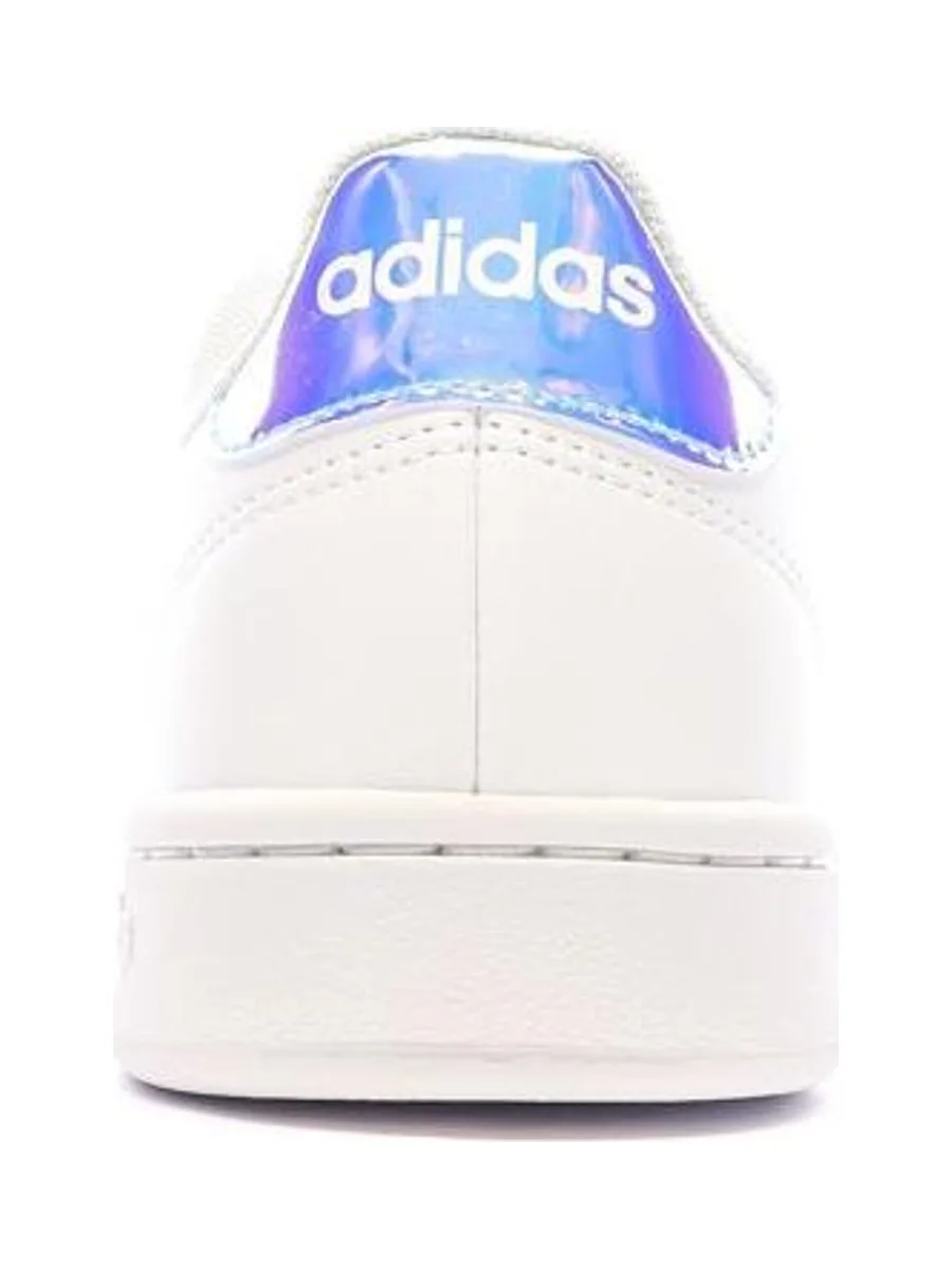 Baskets Blanches/Bleu Femme Adidas Advantage17 4