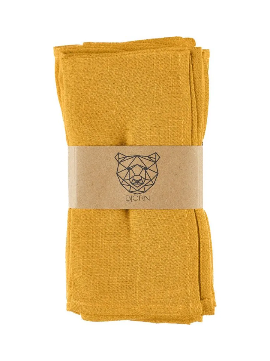 Serviette de table - 6 pièces - Lin et coton blanc crème 117