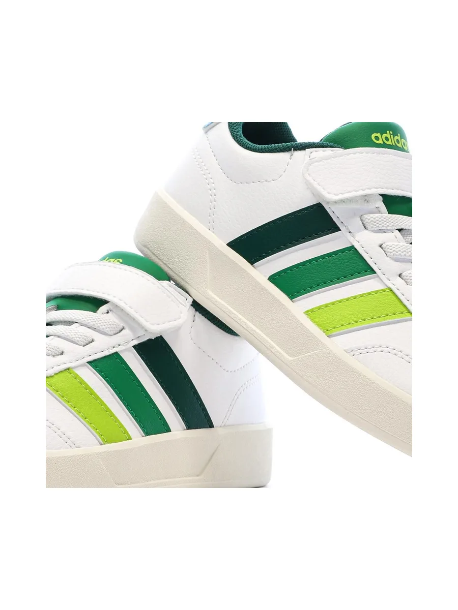 Baskets Blanches/Vert Garçon Adidas Breaknet 3.0 8