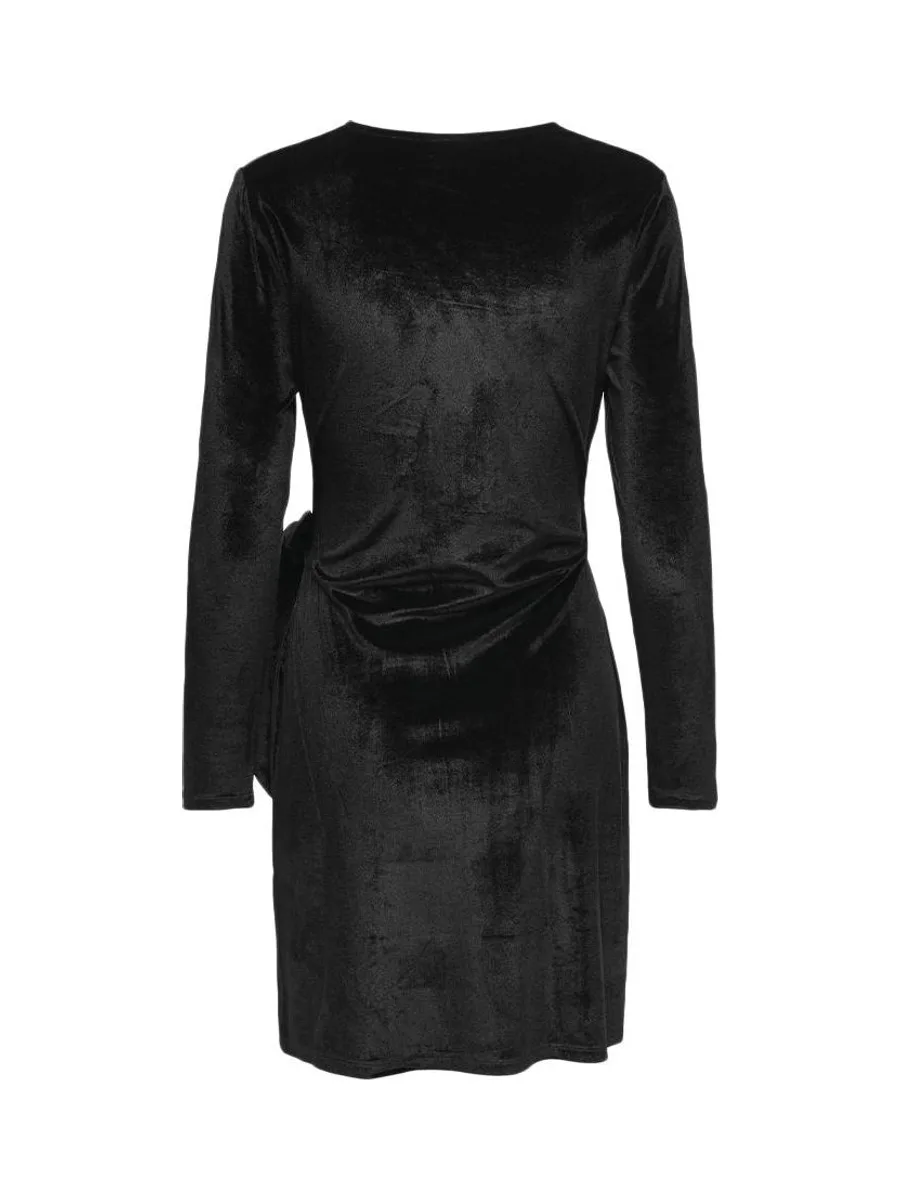 Robe Velours Noir Femme JDY Velvet Wrap 5