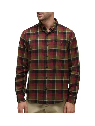 Chemise à Carreaux Bordeaux/Vert Homme Timberland Solucell Buffalo 1