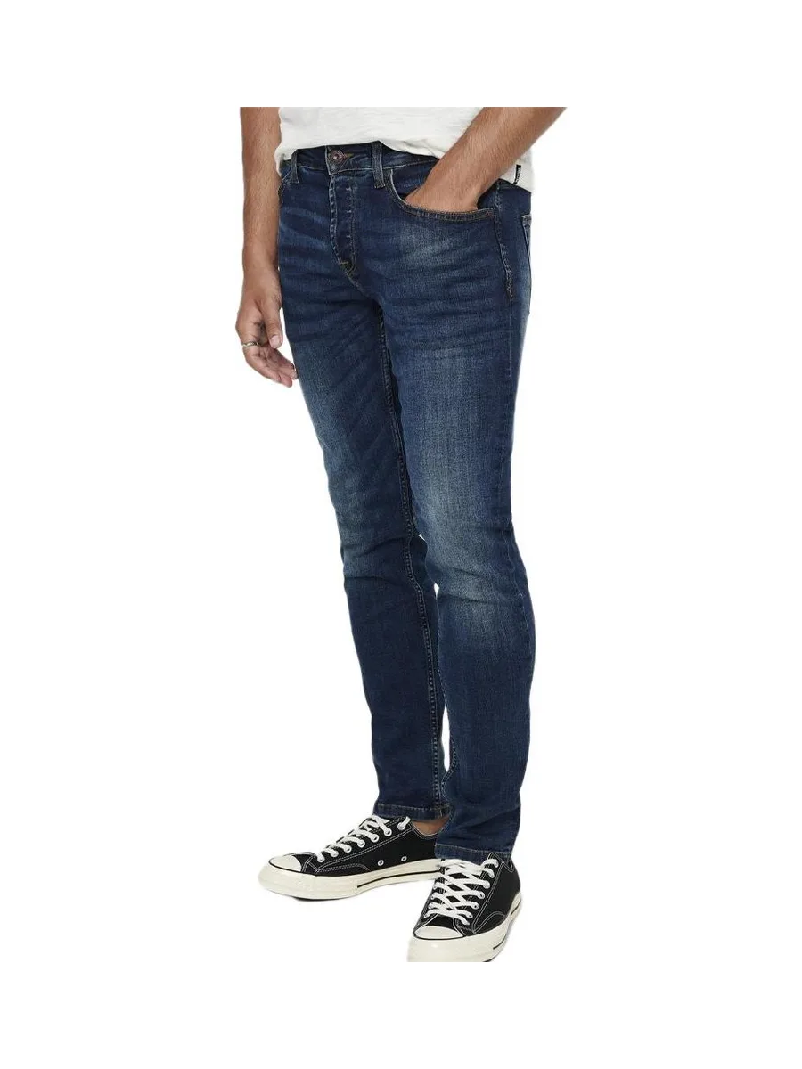 Jean Bleu foncé Homme Only & Sons weft 2