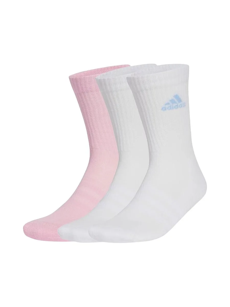 X3 Paires de Chaussettes Blanc/Rose Mixte Adidas JC9382 2