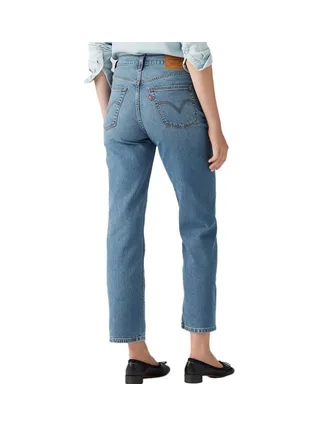 Jean Bleu Femme Levi's Ribcage Straight Ankle Cool In 72693 2