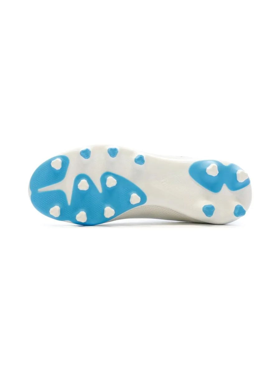 Chaussures de Football Blanche/Bleu Garçon Adidas X Speedflow.3 Mg J 5