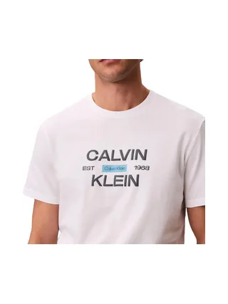 T-Shirt Blanc Homme Calvin Klein Jeans Calvinklei 2