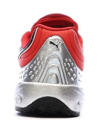 Baskets Argent/Rouge/Noir Garçon Puma Goalgetter 3
