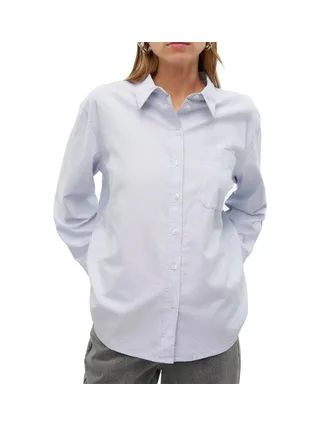 Chemise Bleu Clair Femme Vero Moda Mida Oxford 1