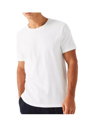 Lot de 3 T-shirts Blanc Homme Tommy Hilfiger 03576 2