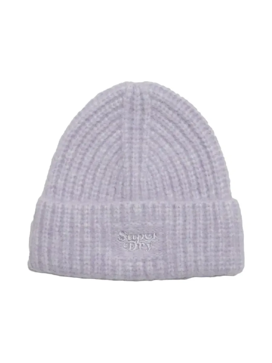Bonnet Mauve Femme Superdry Rib Knit Beanie 2