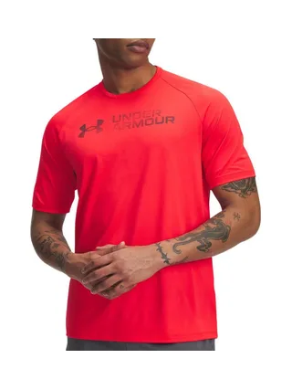 T-Shirt Rouge Homme Under Armour Reflective 1