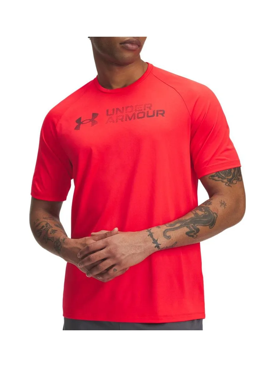 T-Shirt Rouge Homme Under Armour Reflective 2