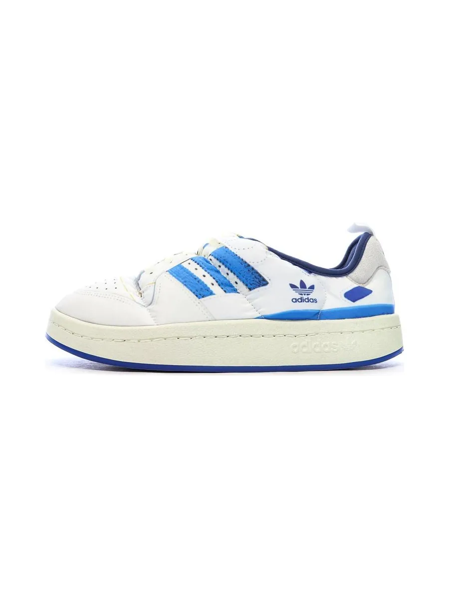 Baskets Blanches/Bleu Homme Adidas Puffylette 2