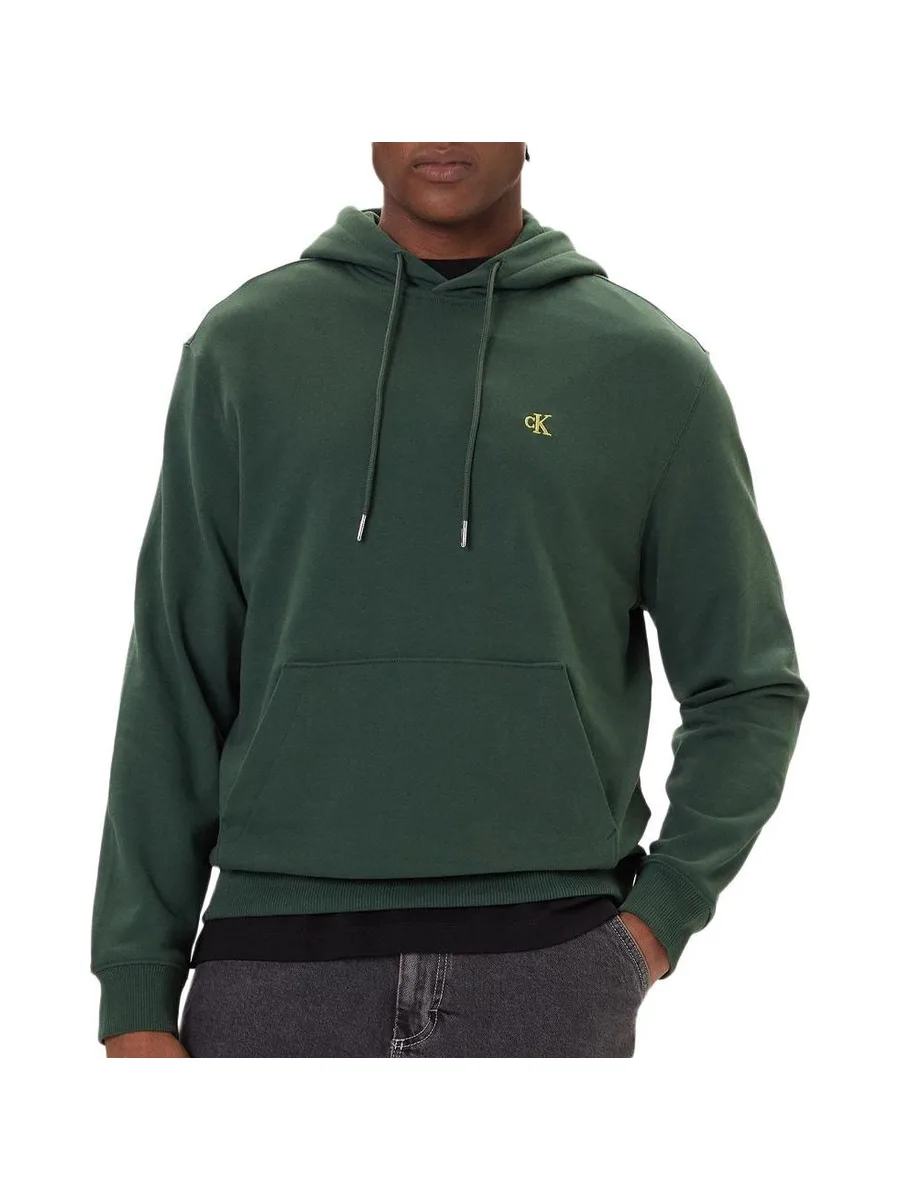 Sweat à Capuche Vert Homme Calvin Klein Jeans 350 Terry 1