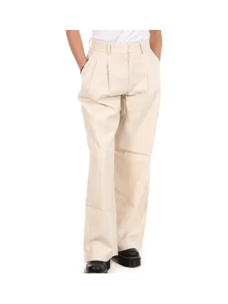 Pantalon Fluide Beige Femme Vero Moda Kendal 1