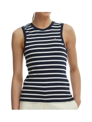 Débardeur Marine/Blanche Femme Tommy Hilfiger Slim Cody 1