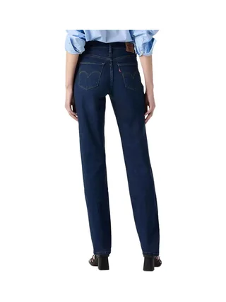 Jean 724 Bleu Foncé Femme Levi's Shaping Slim Med Indigo 2