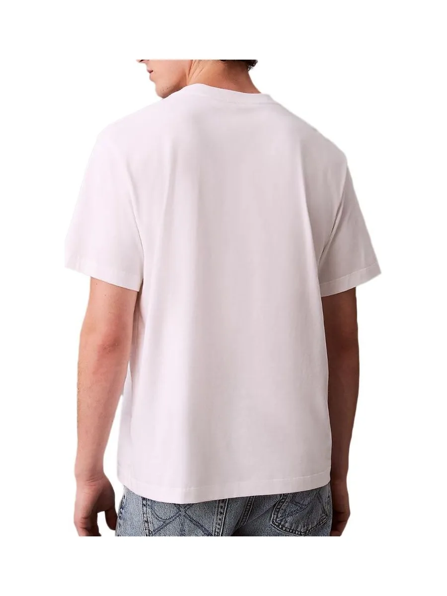 T-Shirt Blanc Homme Calvin Klein Jeans Matchb 3