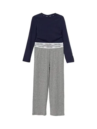 Pyjama Marine/Gris Fille Calvin Klein Jeans Peacoat 1
