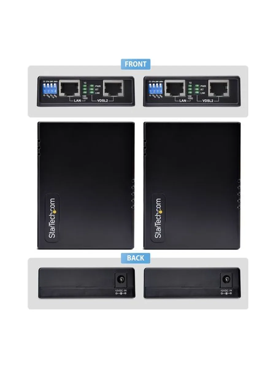 VDSL2 Ethernet Extender Kit Up to 1km 3