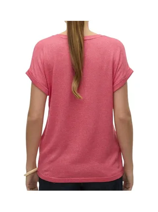T-Shirt Rose Fuchsia Femme Vero Moda Brianna 10291353 2