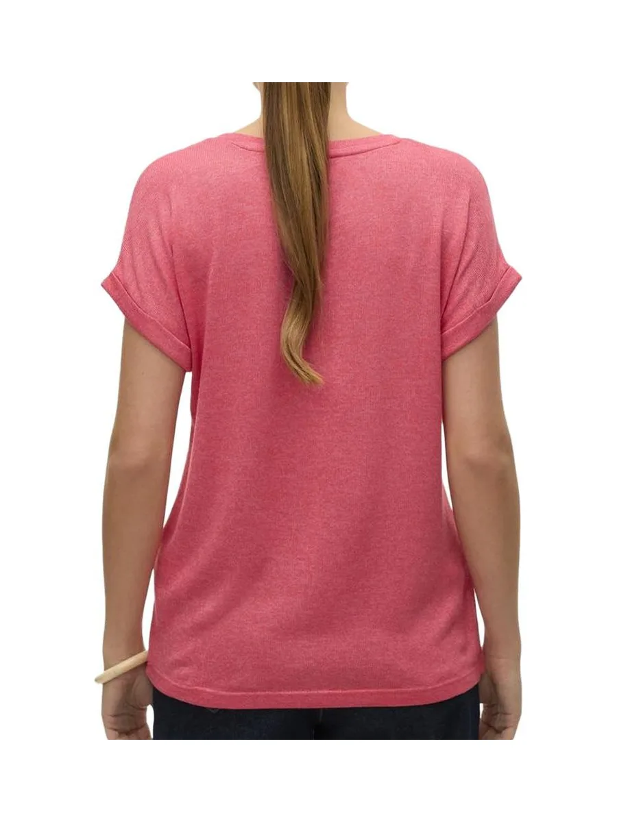 T-Shirt Rose Fuchsia Femme Vero Moda Brianna 10291353 3