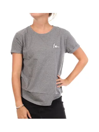 T-Shirt Gris Femme Disney Mickey Love Script 1