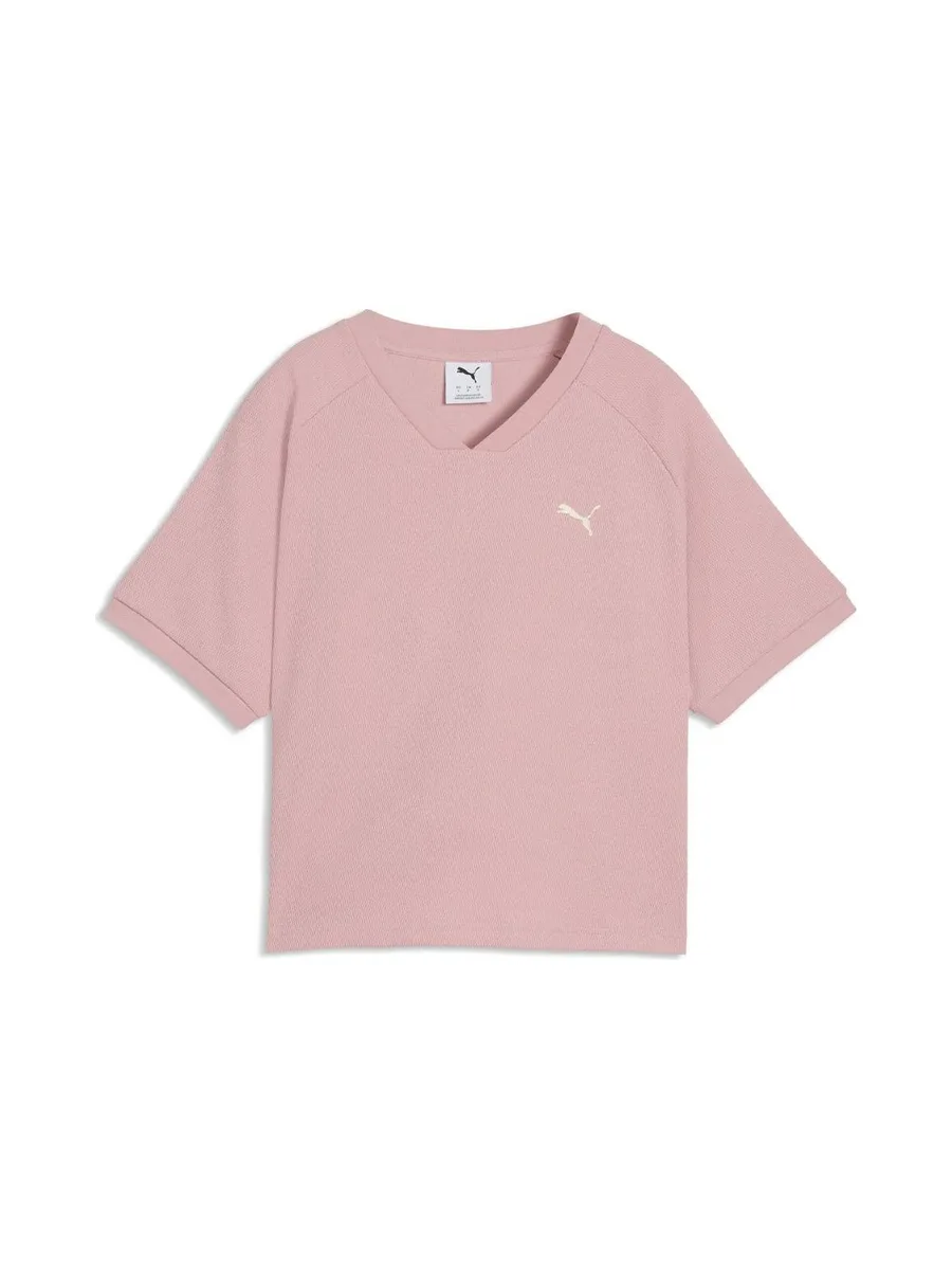 T-Shirt Crop Rose Pâle Femme Puma Relaxed 2
