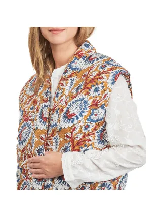 Veste légères à fleurs Orange/Bleu Femme Kaporal SONIA 3