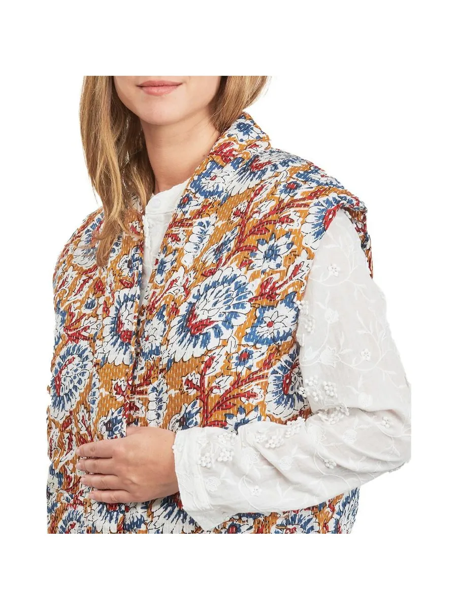 Veste légères à fleurs Orange/Bleu Femme Kaporal SONIA 4