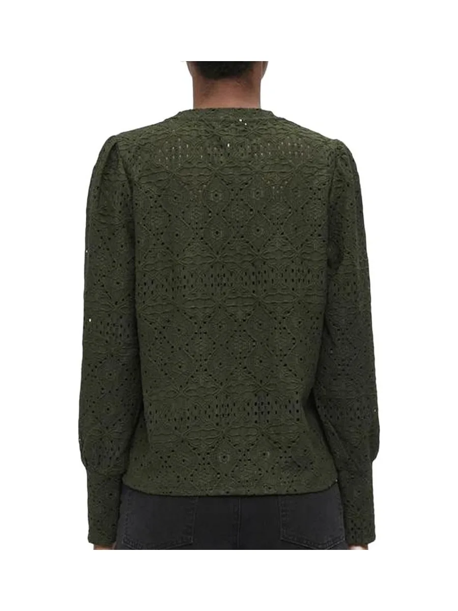Blouse Dentelle Kaki Femme Vero Moda Dora 3