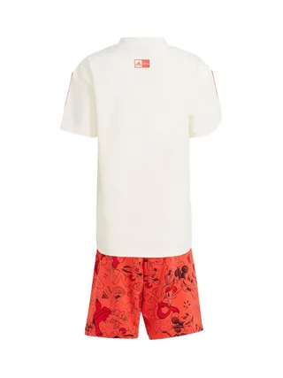 Ensemble Blanc/Rouge Garçon Adidas Lk Dy Mm T 2