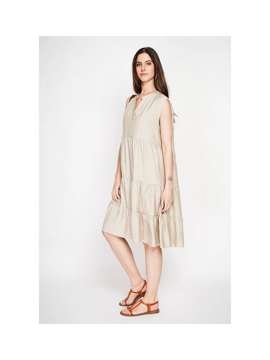 Robe col tunisien gaufrée à étages S/M 7