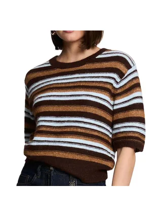 Pull Rayé Marron Femme Morgan MFIFI 1