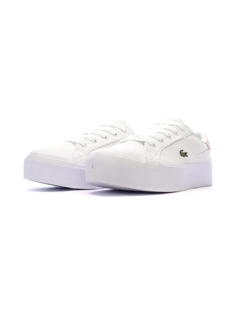 Baskets Blanches/Roses Femme Lacoste Ziane Platform 7