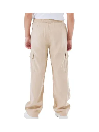 Pantalon en Toile Beige Fille Name it Wide Twill 2