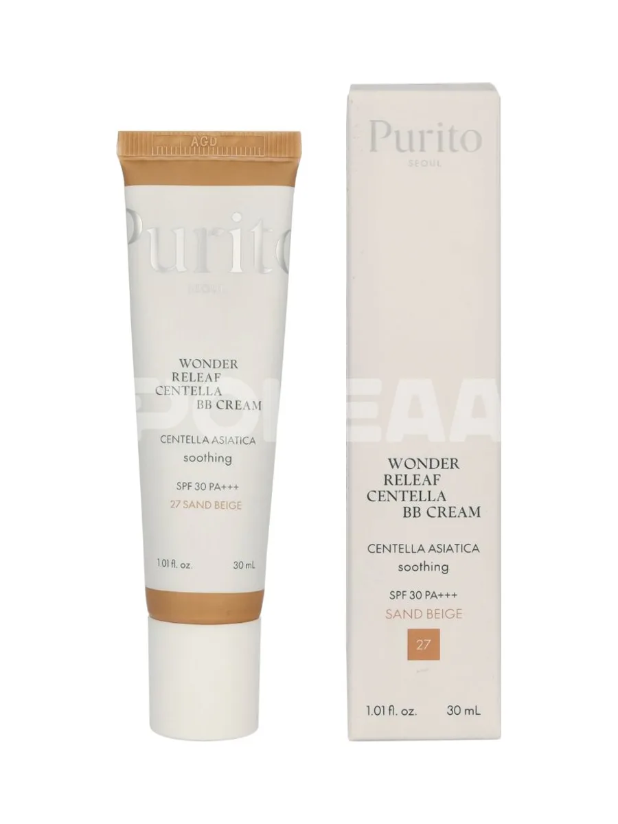 Purito Seoul Wonder Releaf Centella BB Cream SPF30 PA+++ 30ml - #27 Sand Beige 1