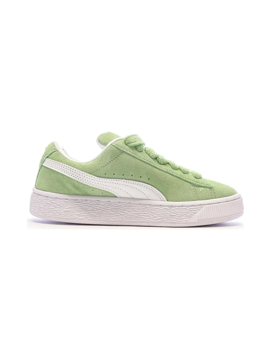 Baskets Vert/Blanc Femme Puma Suede XL 3