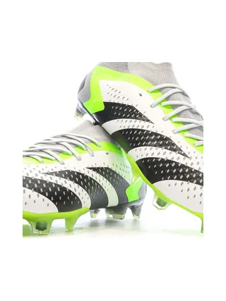Chaussures de Foot Blanc/Gris/Vert Adidas Predator Accuracy.1 FG 7