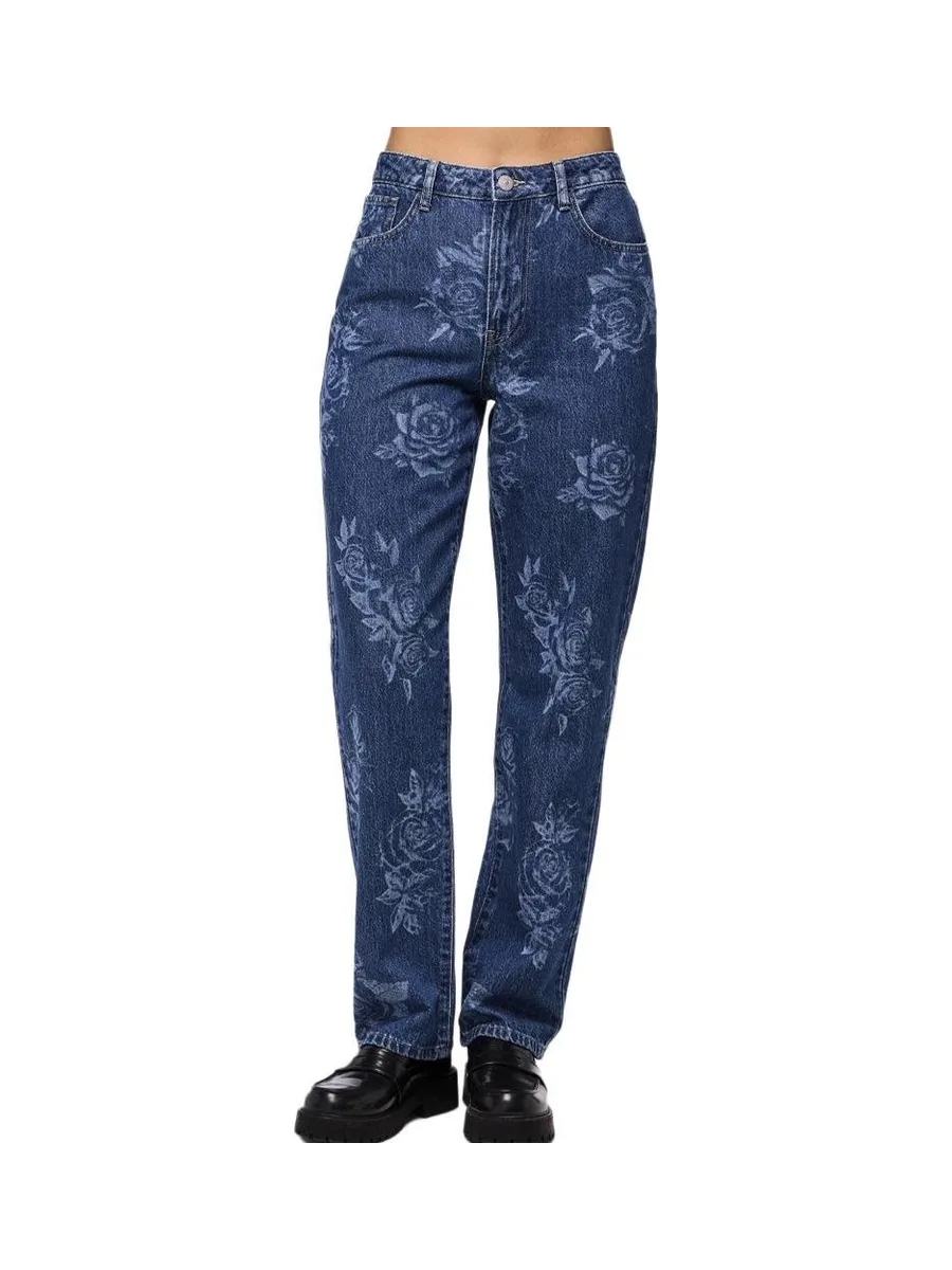 Jean Droit Bleu Femme Pieces Flora 1